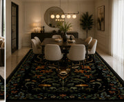Orion Geyik & Kelebek patterned Washable Custom Size Rug