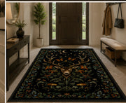 Orion Geyik & Kelebek patterned Washable Custom Size Rug