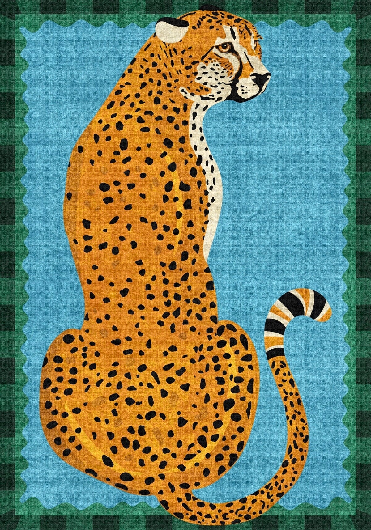 Merkür Çita patterned Washable Custom Size Rug