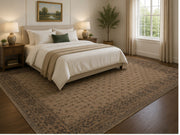 Santa Fe beige vintage patterned Boho Washable Custom Size Rug