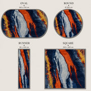 İris abstract Washable Custom Size Rug