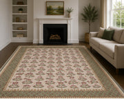 Eugene pink Çiçek patterned vintage Washable Custom Size Rug