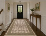 Eugene pink Çiçek patterned vintage Washable Custom Size Rug
