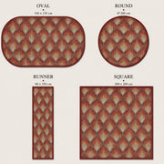 Albany geometric patterned red Washable Custom Size Rug