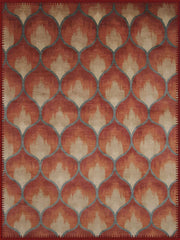 Albany geometric patterned red Washable Custom Size Rug