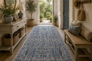 Fredericksburg blue Botanik patterned Washable Custom Size Rug